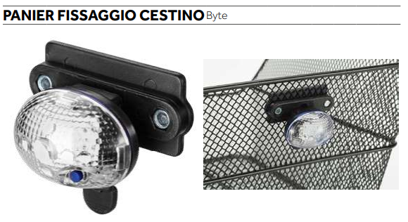Luce anteriore/posteriore per cestino con staffa