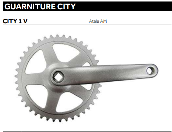 GUARNITURE CITY ACCIAIO.170 42 DENTI  SILVER
