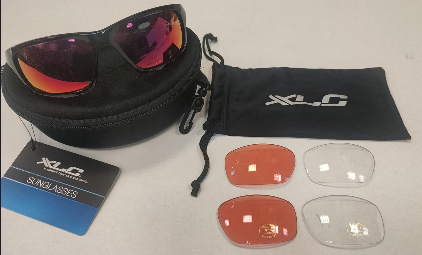 OCCHIALI XLC CON LENTI INTERCAMBIABILI + FODERO RIGIDO