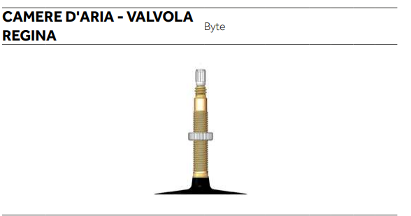  CAMERA D'ARIA BYTE 12  1/2X1.75 VALVOLA REGGINA