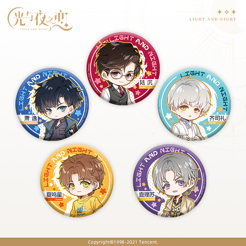 [LIGHT AND NIGHT] Character Series Chibi Badge Vol.1