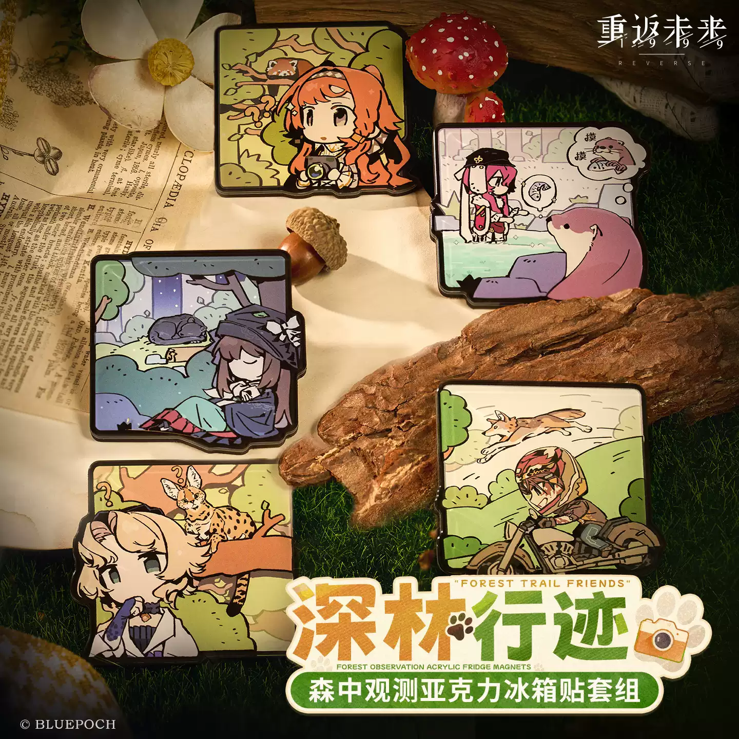 [REVERSE:1999] Forest Trail Friends Series Forest Observation Acrylic Fridge Magnets