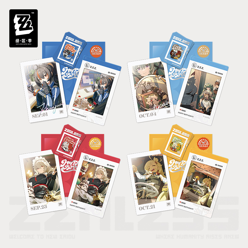 [ZENLESS ZONE ZERO] HB2U Series Birthday Card Set Vol.1