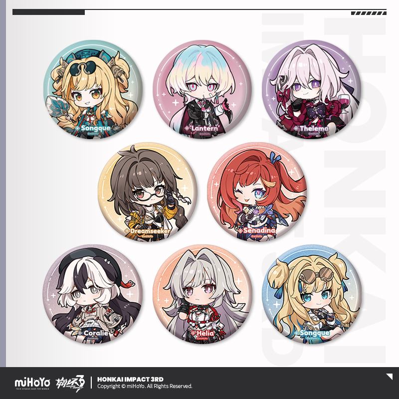 [HONKAI IMPACT 3] Character Series Chibi Badge Vol.2