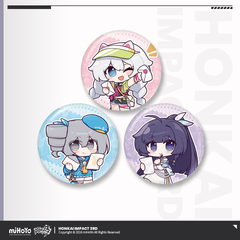 [HONKAI IMPACT 3] Bridge Letters Series Chibi Badge Set