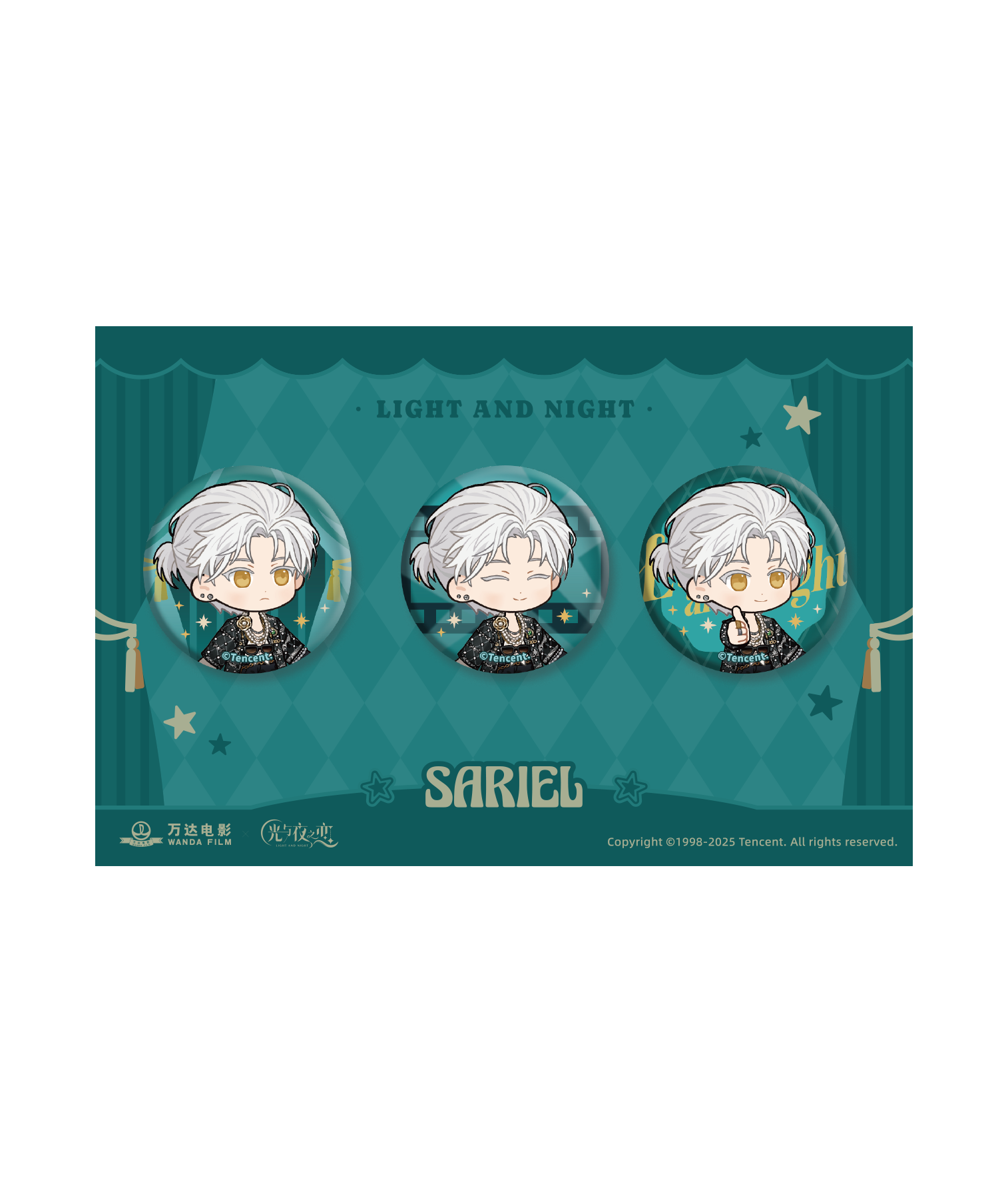 [LIGHT AND NIGHT] Light and Night x Wanda Film Chibi Badge Set