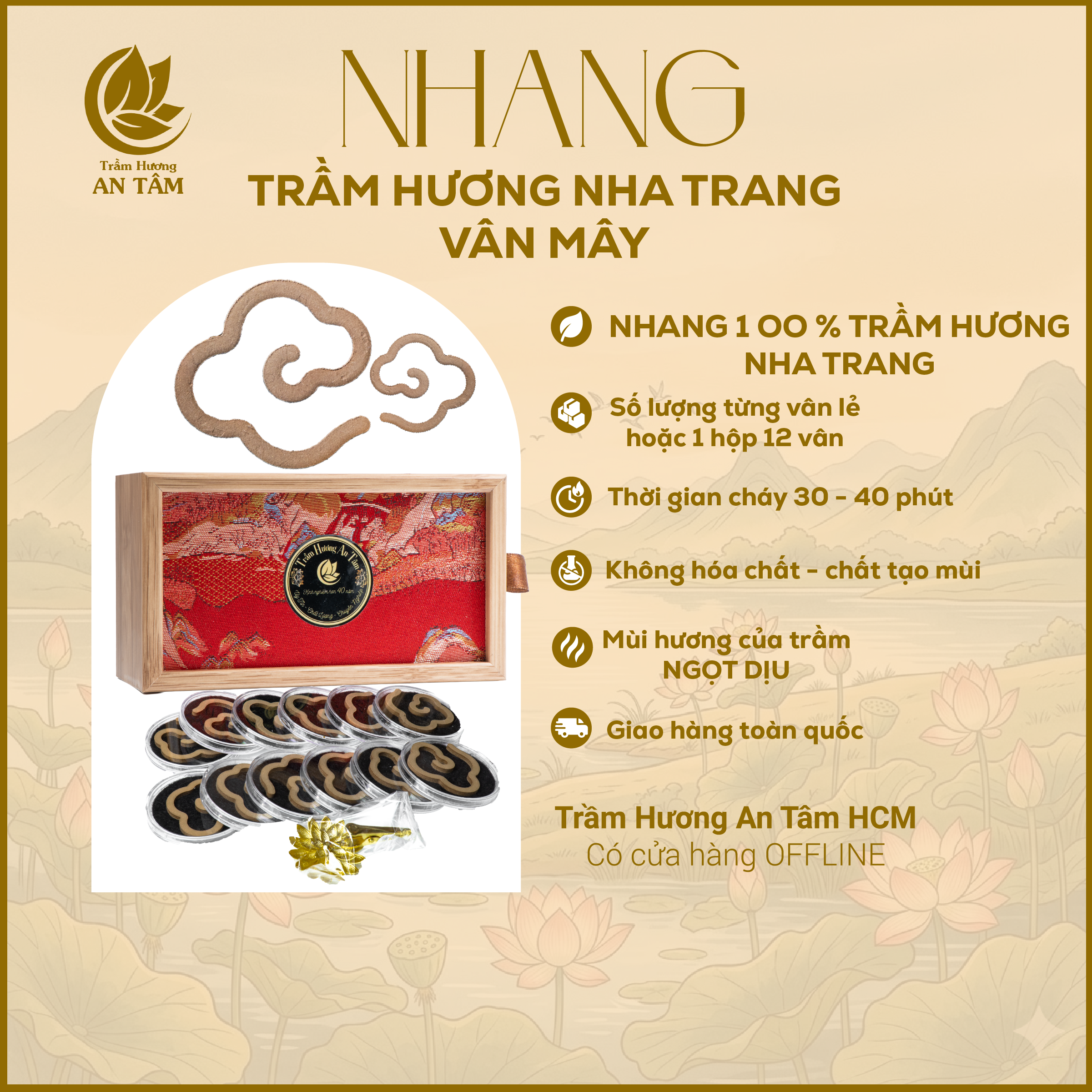 Nhang Trầm Hương Nha Trang Vân Mây
