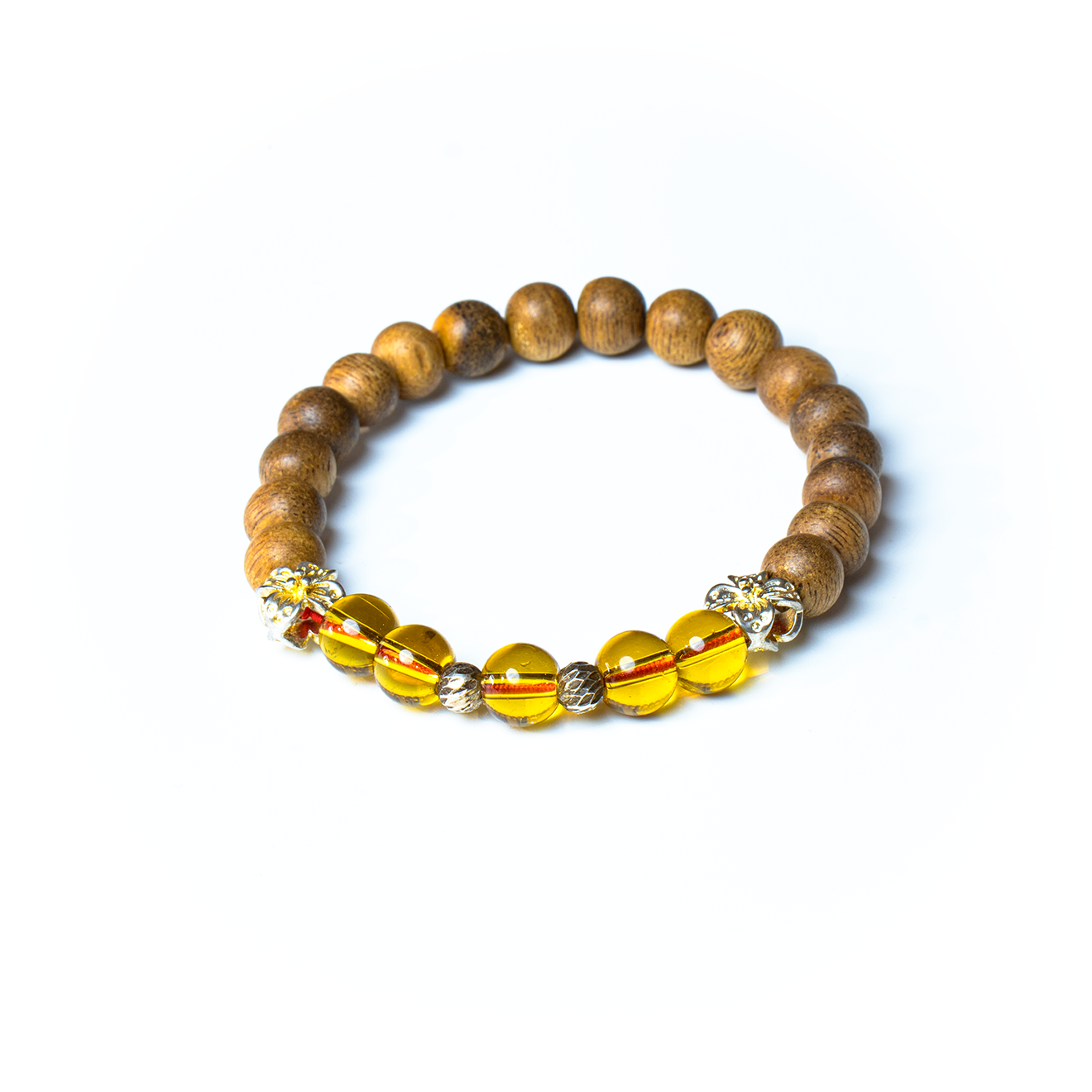 Vòng tay gỗ và đá phong thủy