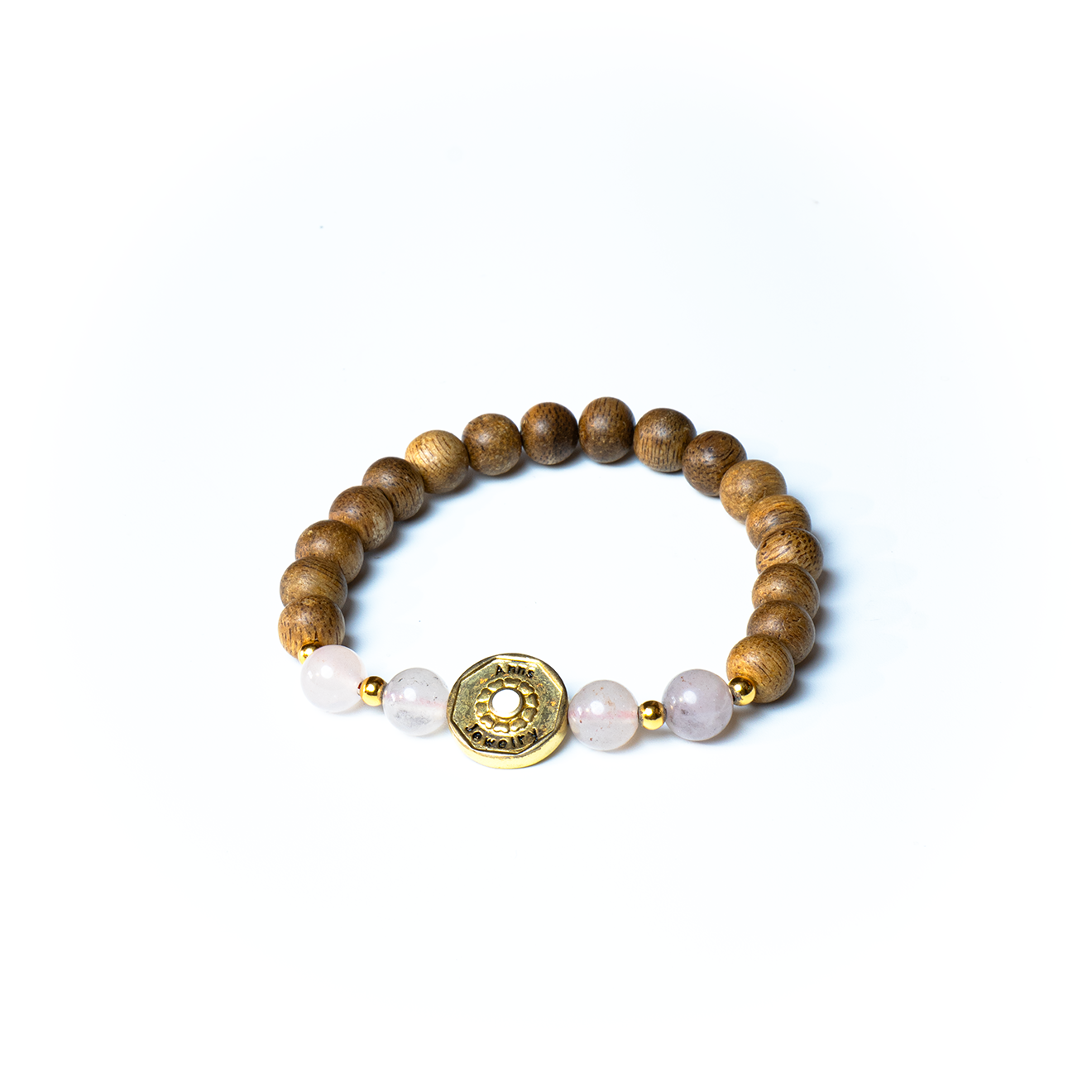 Vòng tay gỗ phong thủy mix đá  20