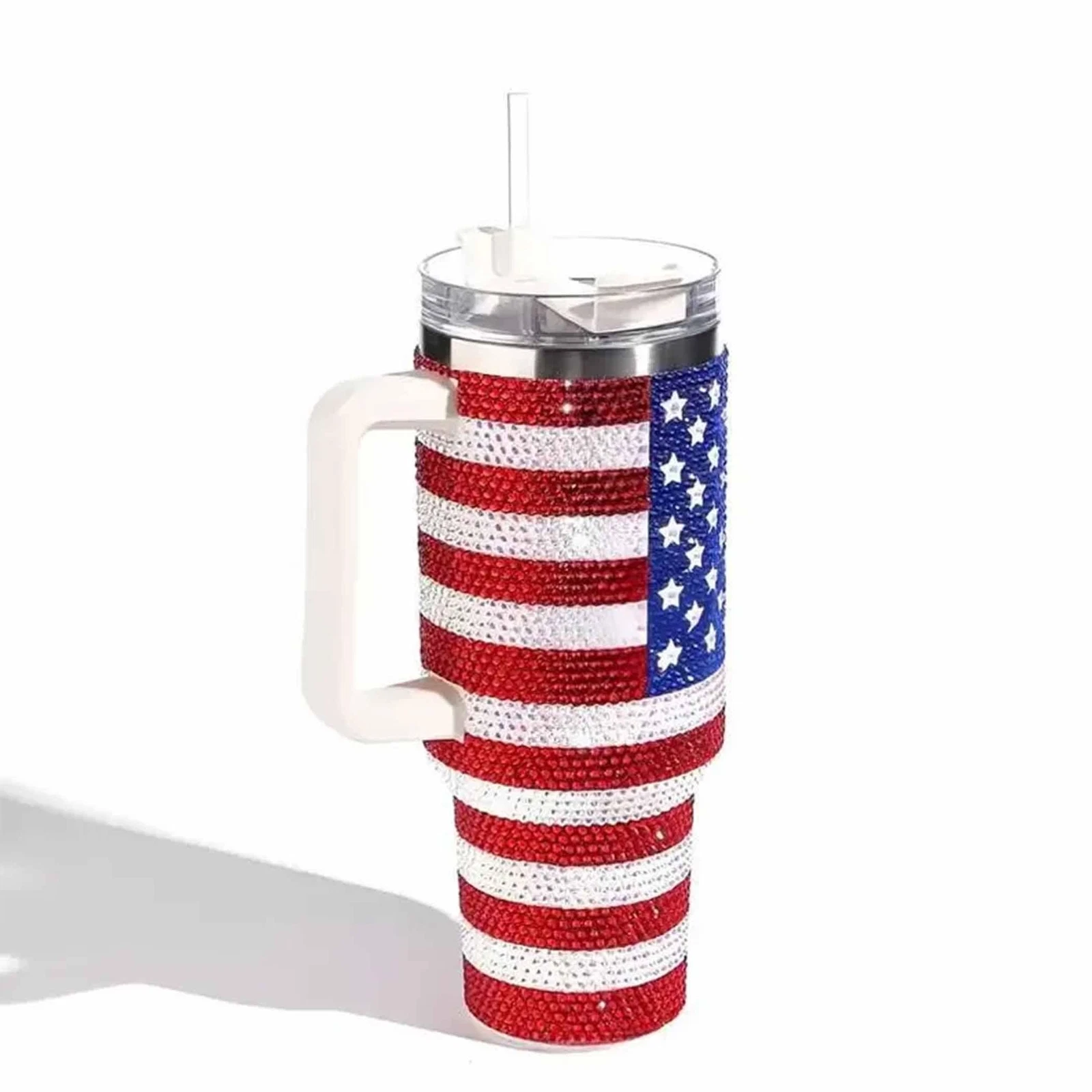 American Flag Rhinestone Tumbler 40oz
