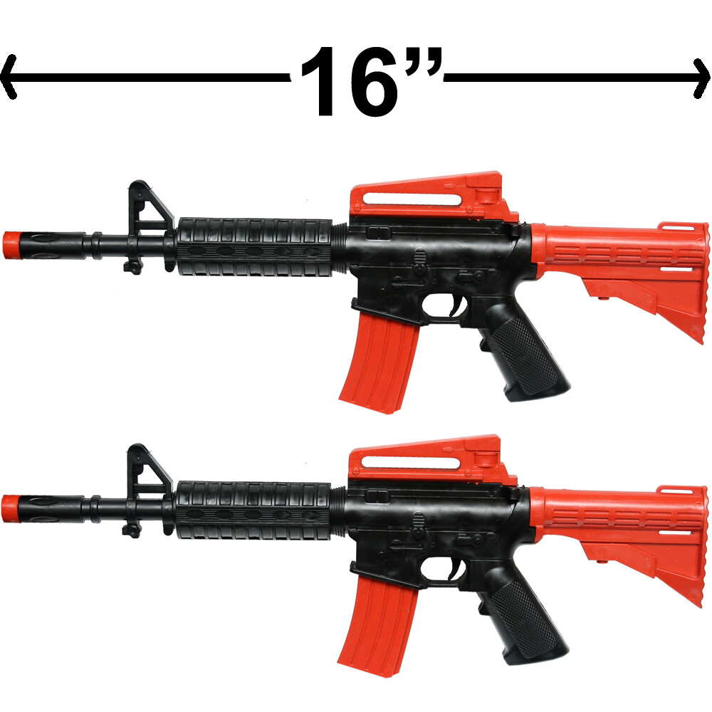 Set Of 2, Soft Dart Rifle Toy Gun , Army Pretend Playset, Complete Set, 11 Pcs