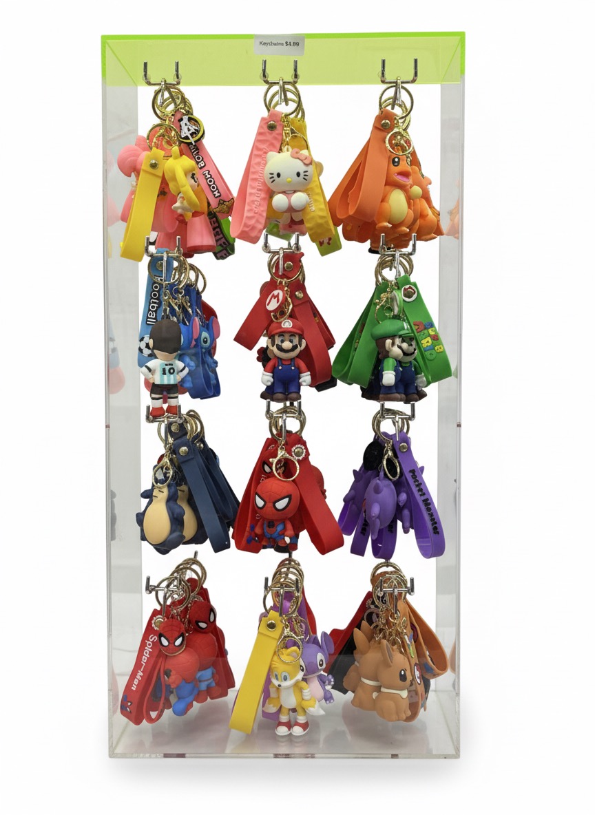 Assorted Cartoon Character Keychains
