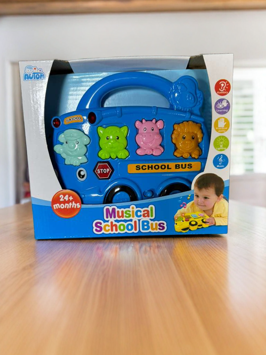 Children's Musical School Bus Toy