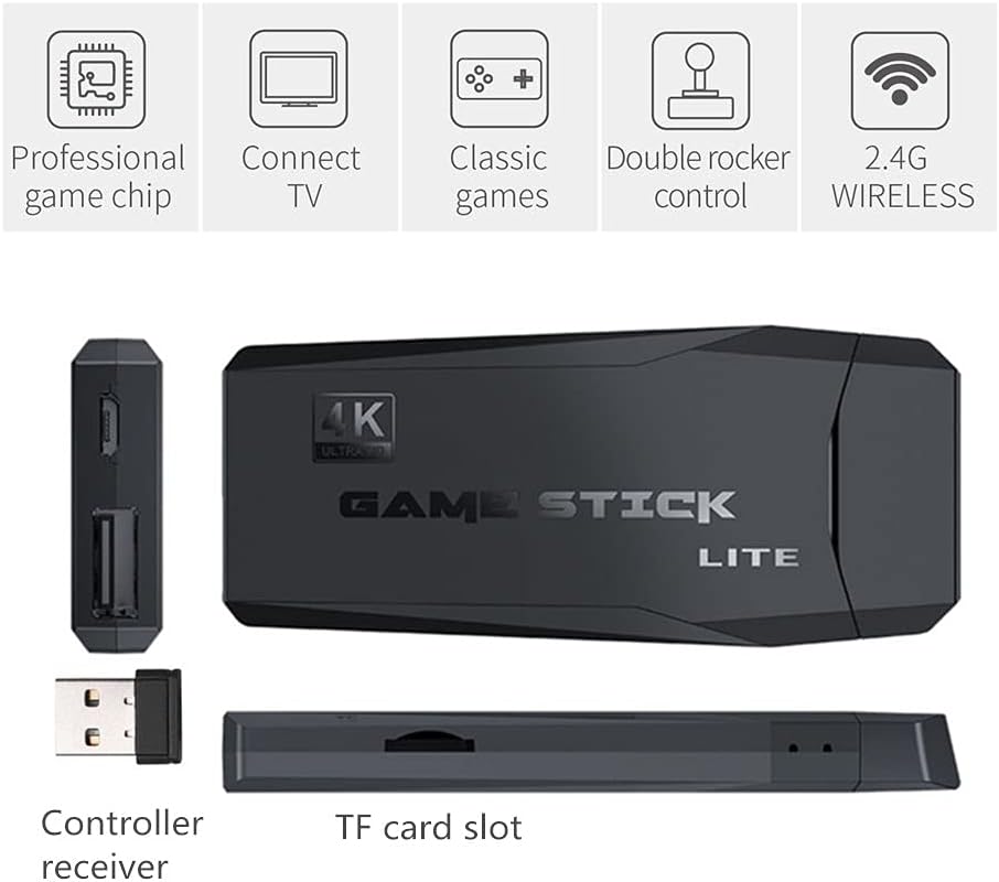 2.4G Stick Mini Game Gamepad Wireless Family Game Output HDMI 10000 Free Games Simulator Multiple Games Can be archived/searched/collected