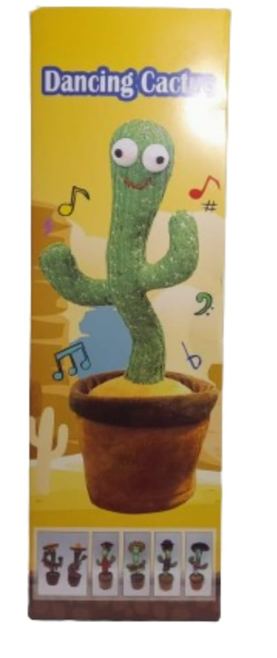 Rechargeable Dancing Cactus Toy Repeats What You Say | Wiggle, Sings and Talks | Colorful LED Lights | Children’s Under 3 Months to 10 Years