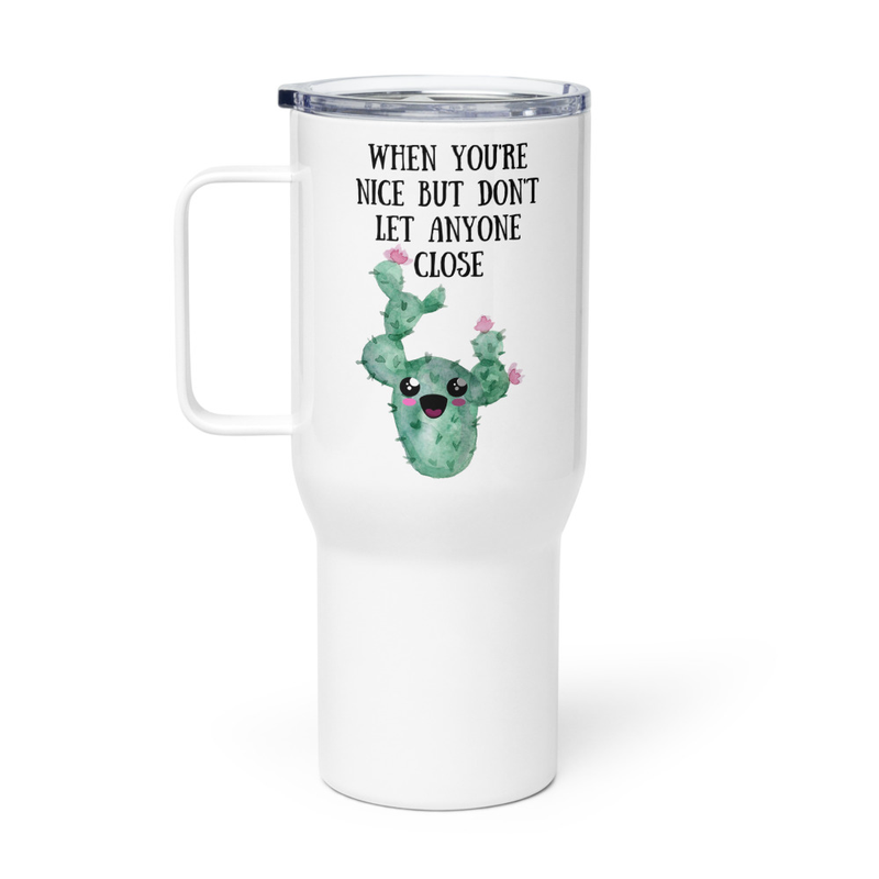 The Prickly Sweet Travel Mug — Stainless Steel Cactus Cup
