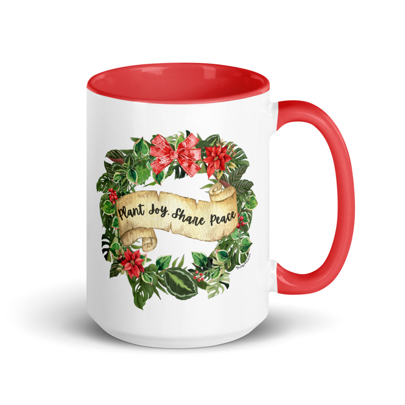 Peaceful Blooms Mug with Color Inside