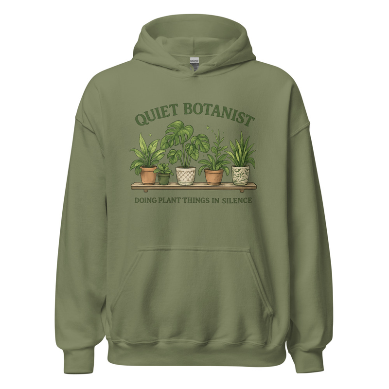 Quiet Botanist Hoodie | Cozy Botanical Sweatshirt for Introverted Plant Lovers