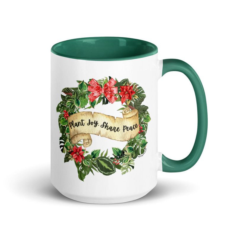Peaceful Blooms Mug with Color Inside