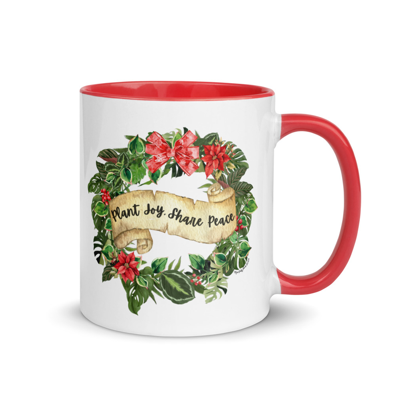 Peaceful Blooms Mug with Color Inside