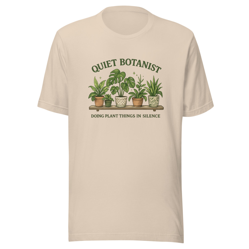 Quiet Botanist Tee | Introvert Plant Lover T-Shirt – Doing Plant Things in Silence