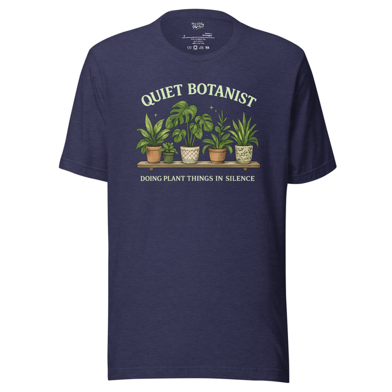 Quiet Botanist Tee | Introvert Plant Lover T-Shirt – Doing Plant Things in Silence Dark