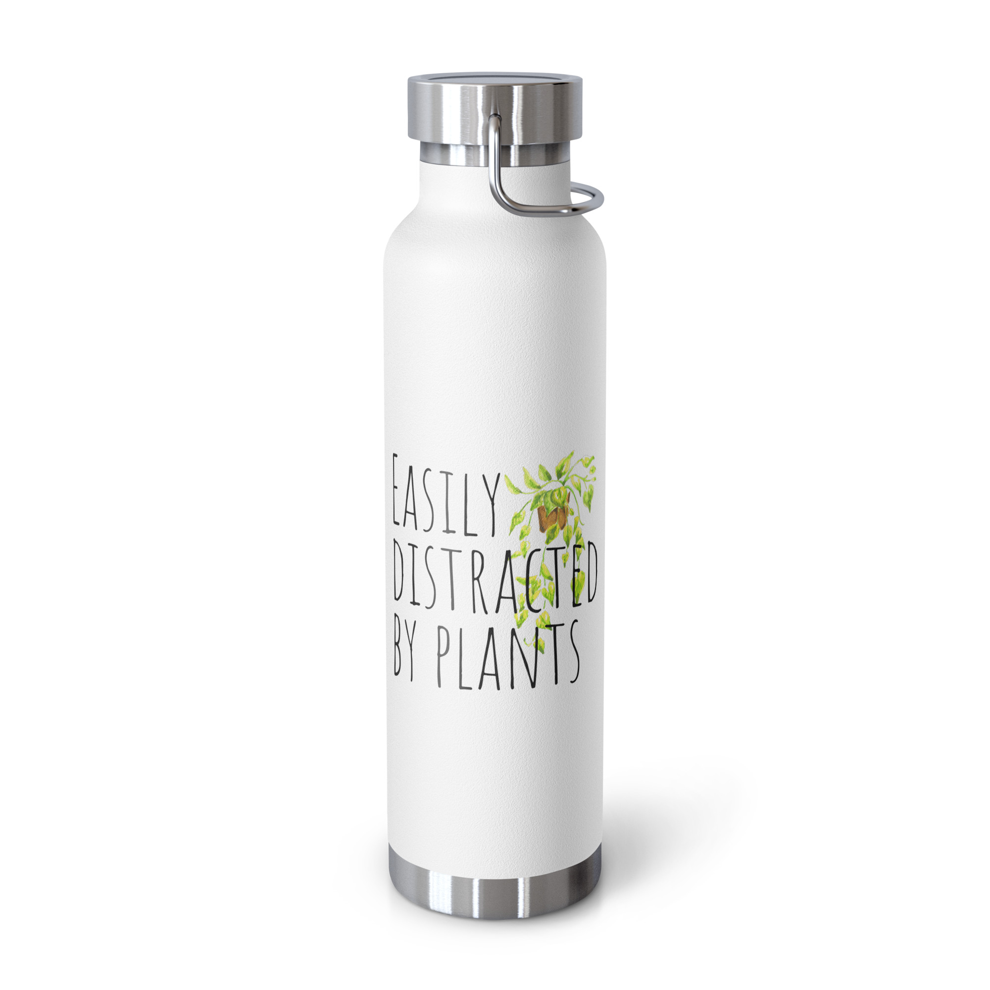 Easily Distracted by Plants Copper Vacuum Insulated Bottle