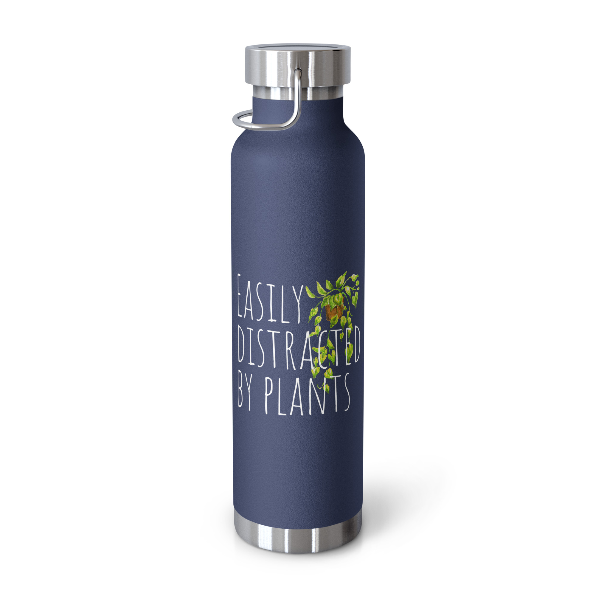 Easily Distracted by Plants Copper Vacuum Insulated Bottle