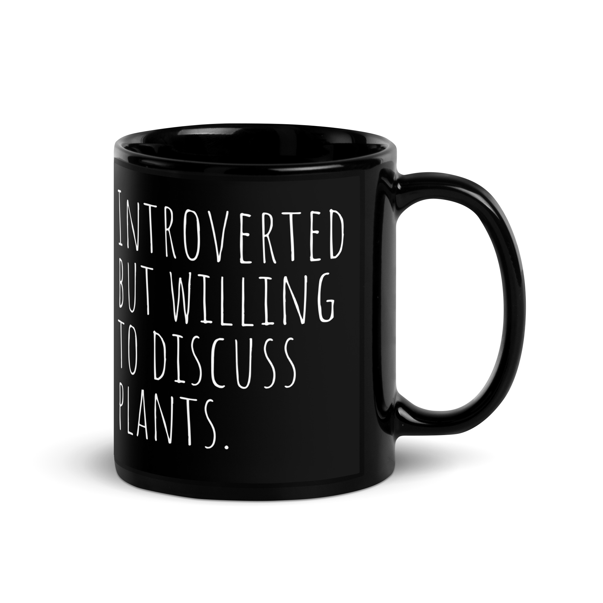 The Quiet Botanist Black Mug — Subtle Humor for Plant Parents