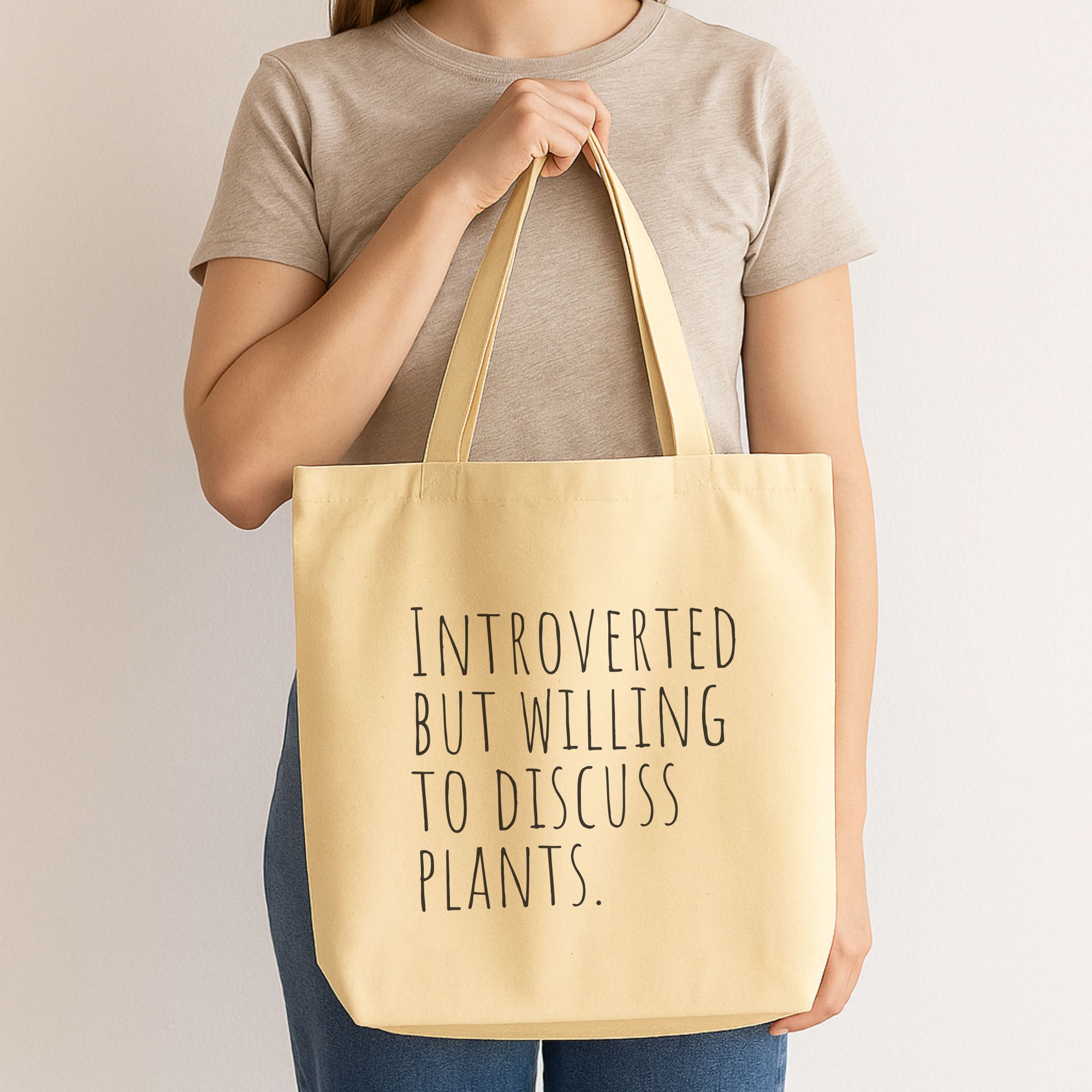 The Quiet Botanist Tote — Eco-Friendly Reusable Bag for Plant Lovers