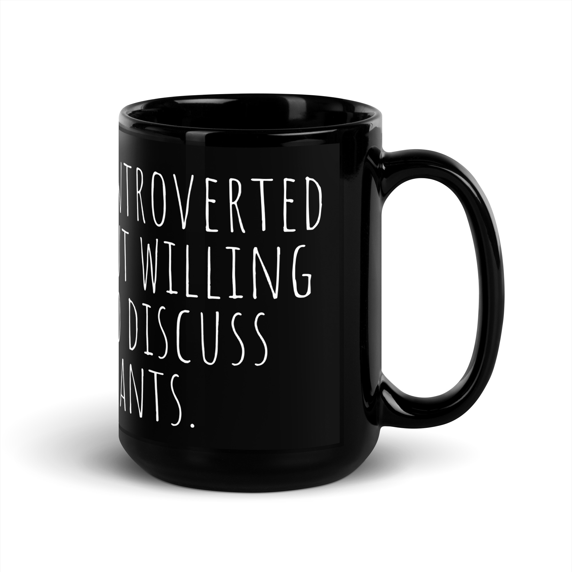 The Quiet Botanist Black Mug — Subtle Humor for Plant Parents