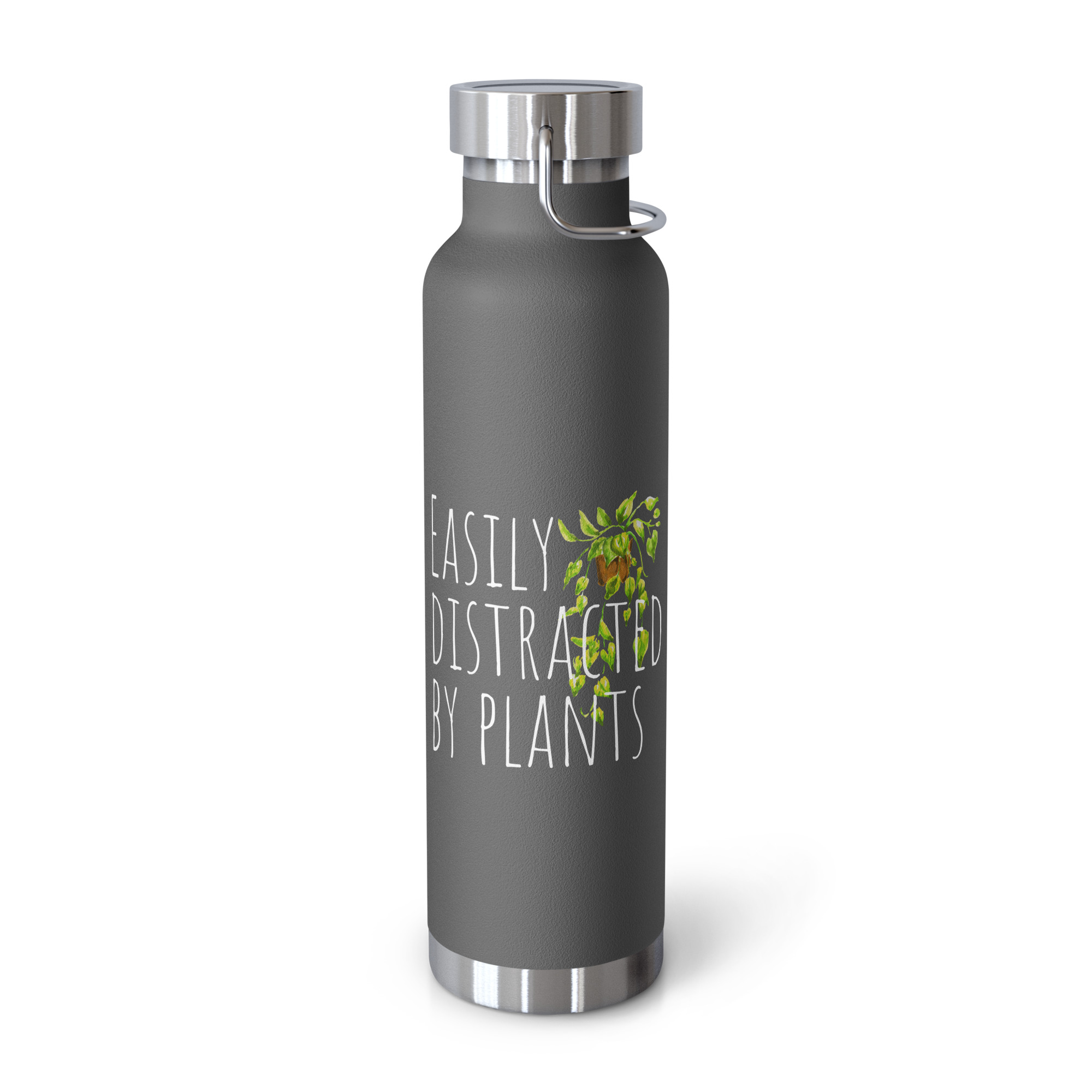 Easily Distracted by Plants Copper Vacuum Insulated Bottle
