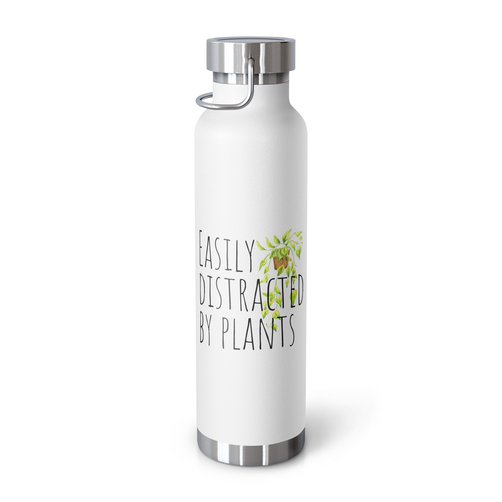 Easily Distracted by Plants Copper Vacuum Insulated Bottle