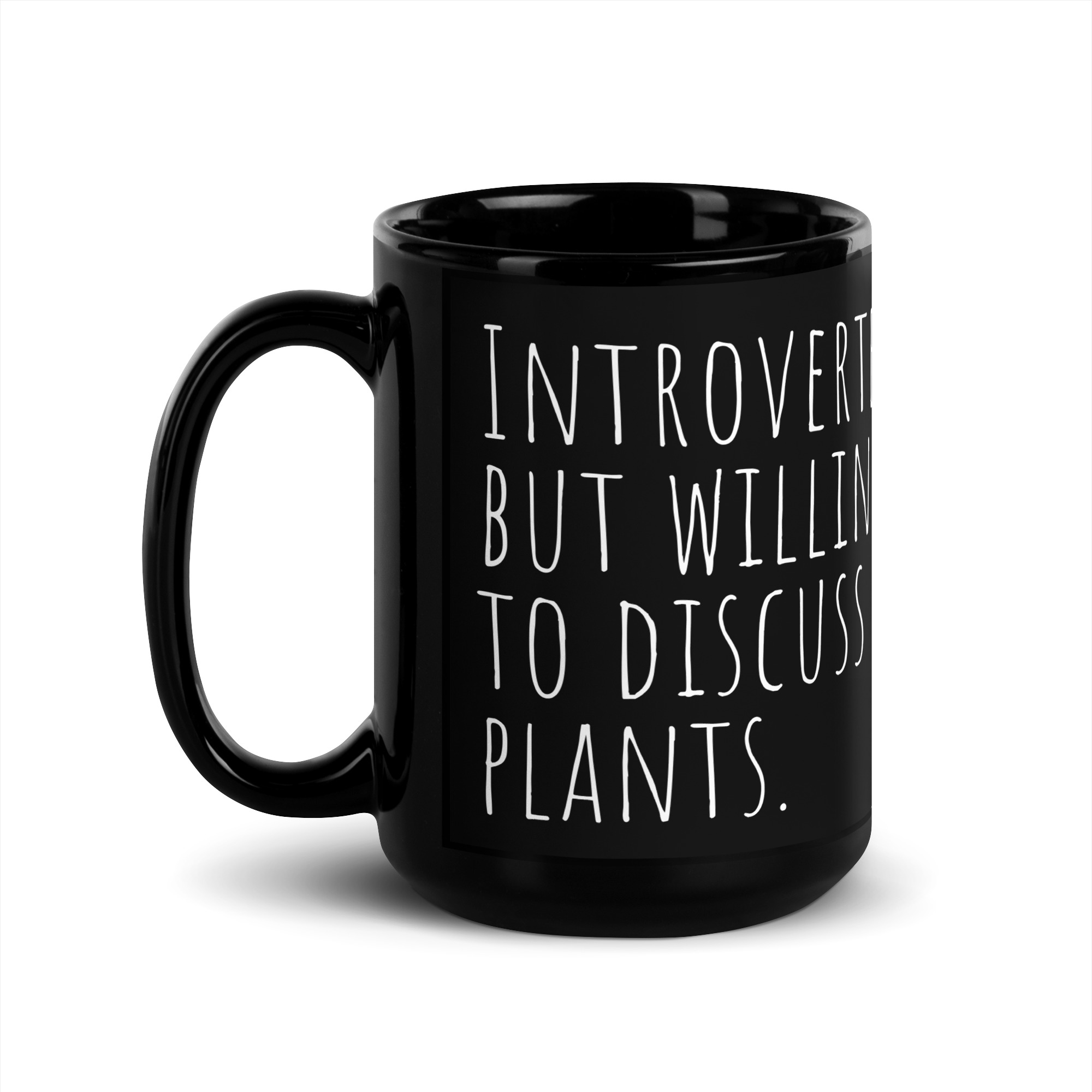 The Quiet Botanist Black Mug — Subtle Humor for Plant Parents