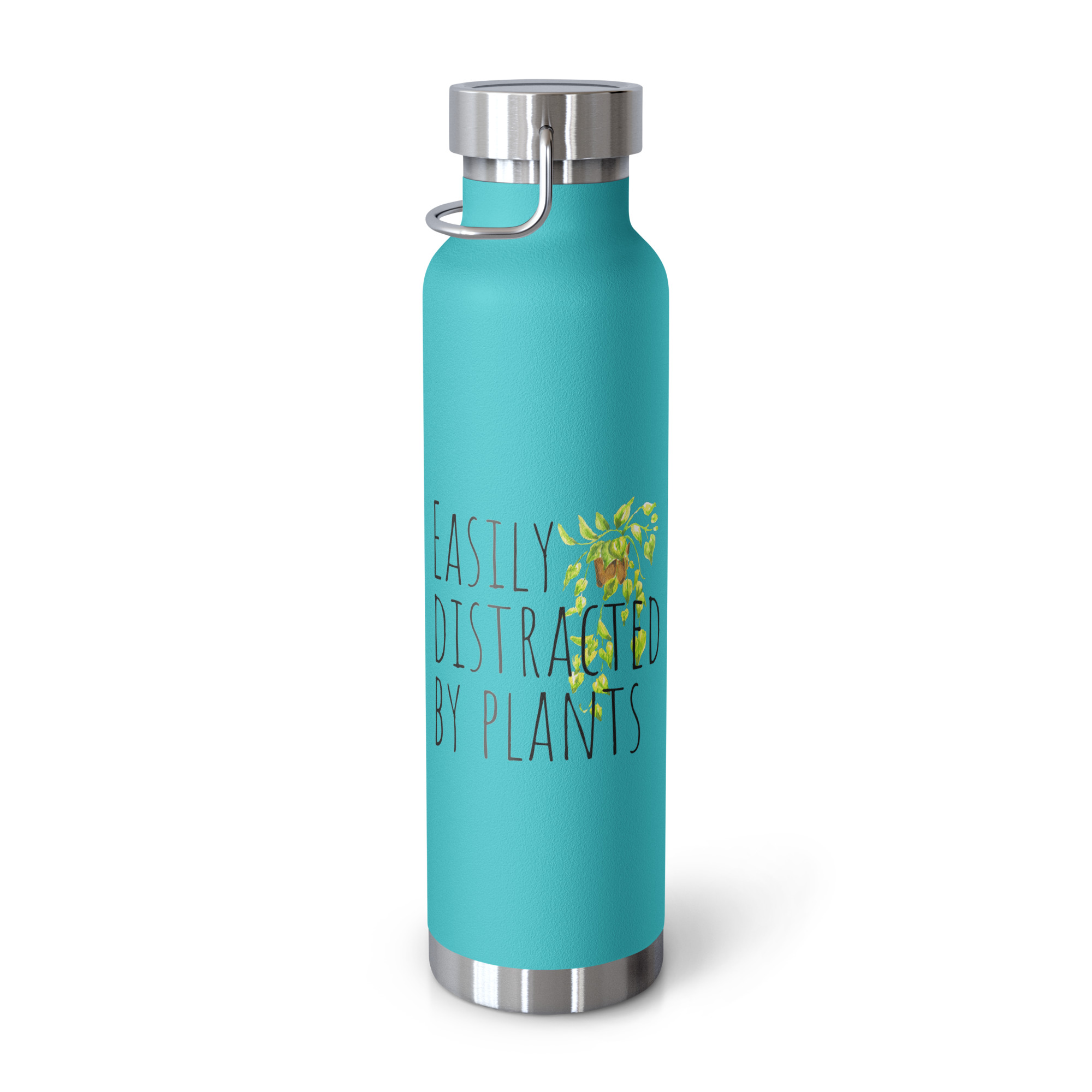 Easily Distracted by Plants Copper Vacuum Insulated Bottle