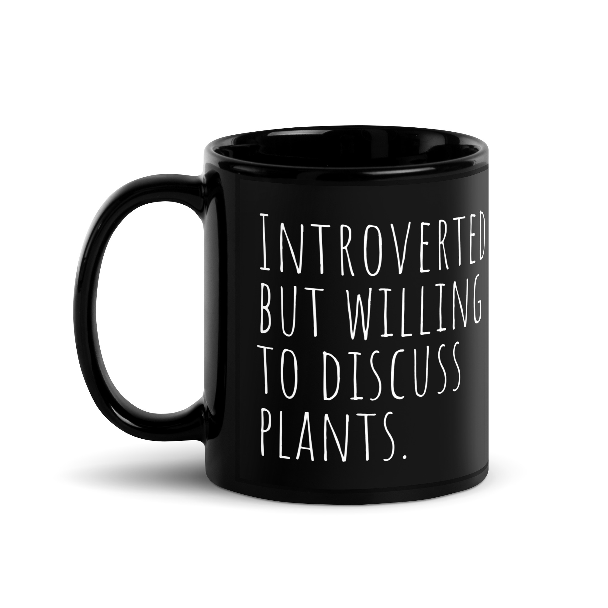 The Quiet Botanist Black Mug — Subtle Humor for Plant Parents