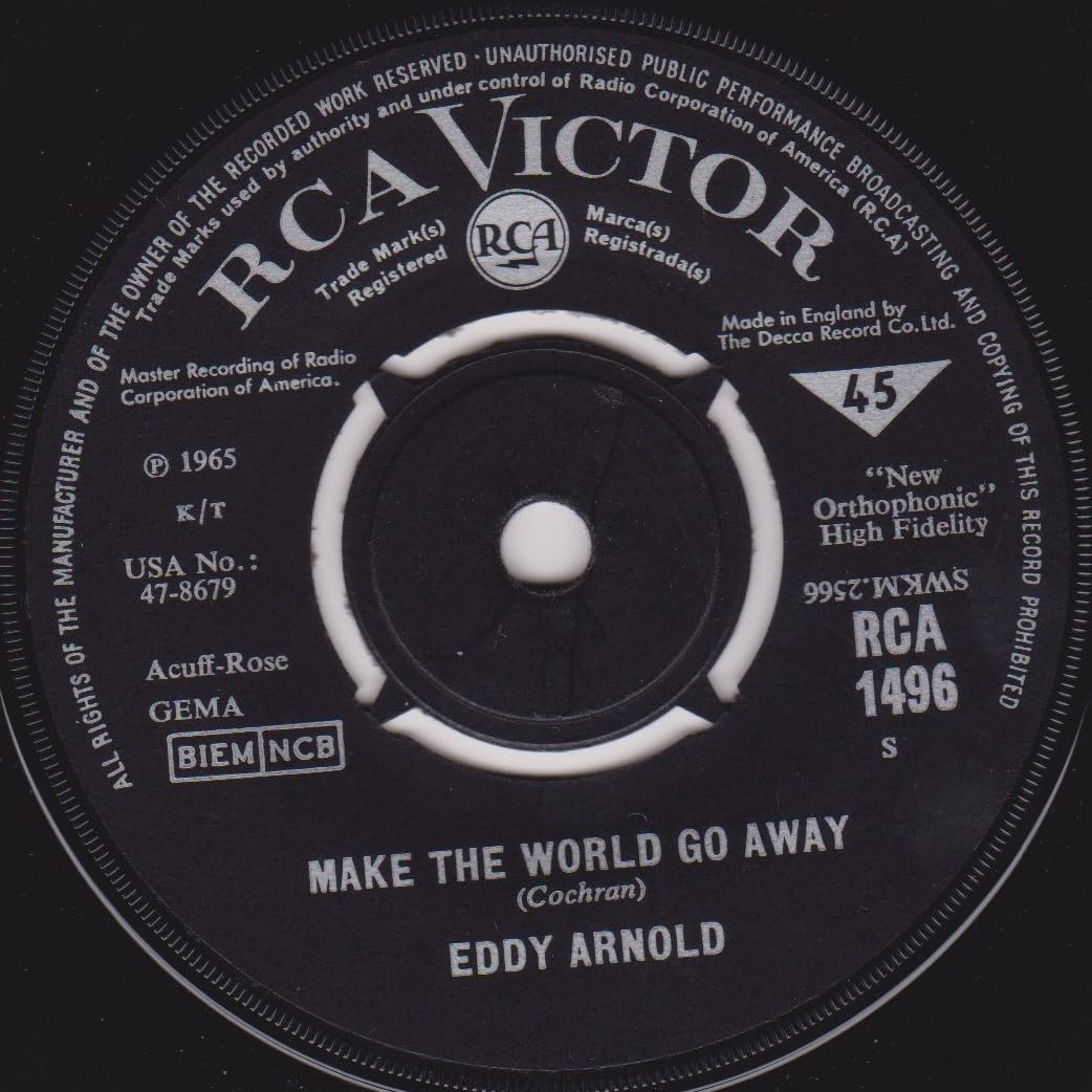 Eddy Arnold - Make The World Go Away (RCA Victor 1965) 7" vinyl single VG/-
