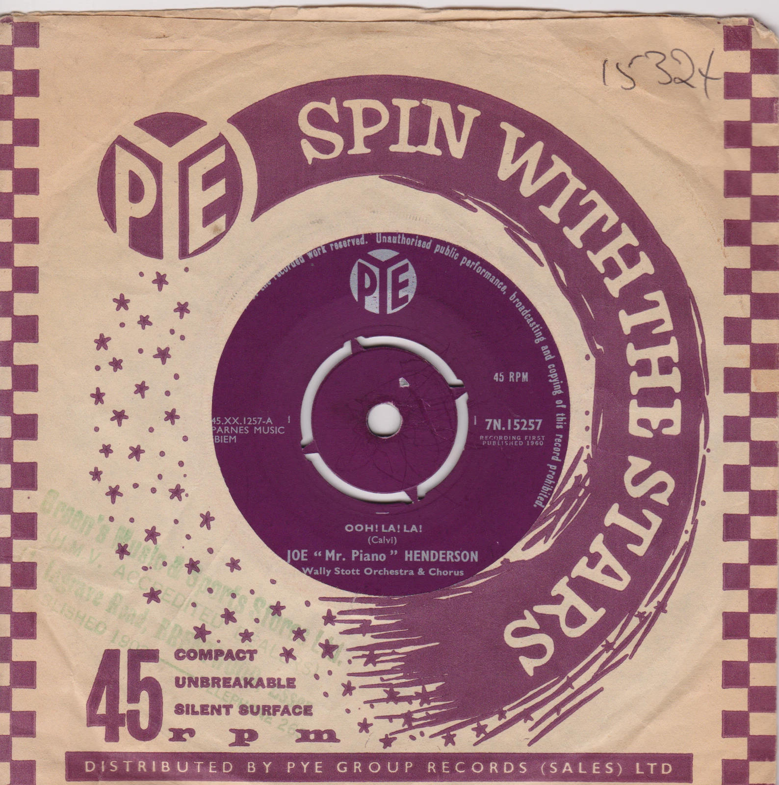 Joe "Mr Piano" Henderson – Ooh! La! La! 7" vinyl single VG/VG