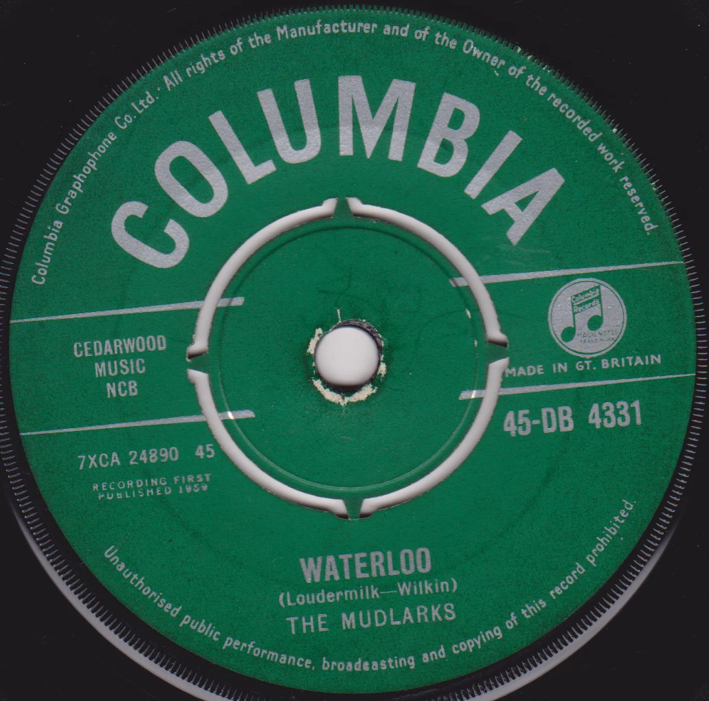 The Mudlarks – Waterloo (Columbia 1959) 7" vinyl single VG/-