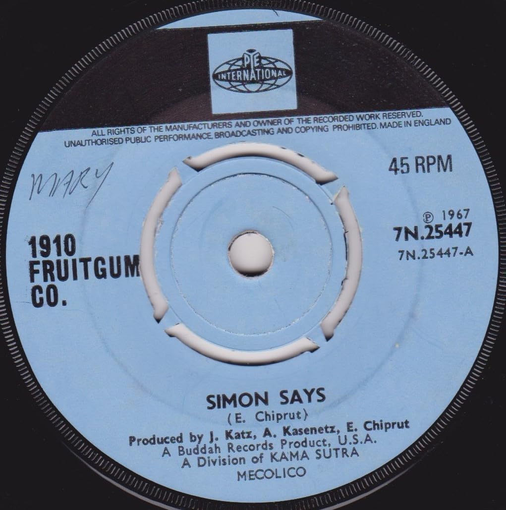 1910 Fruitgum Co. - Simon Says (Pye 1967) 7" vinyl single VG/-