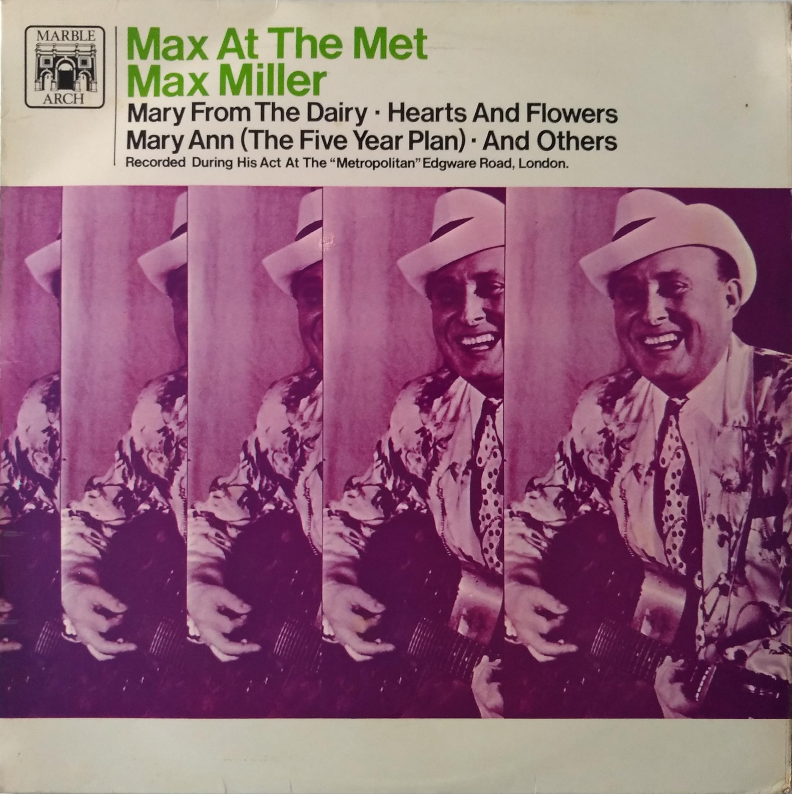 Max Miller – Max At The Met (Marble Arch 1967) 12" vinyl LP VG/VG