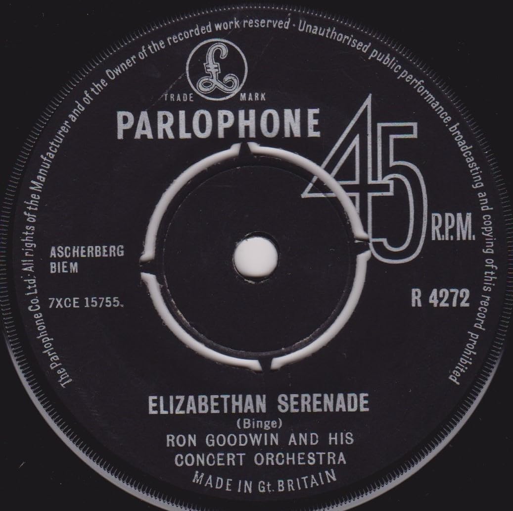 Ron Goodwin And His Concert Orchestra – Elizabethan Serenade (Parlophone 1964) 7" vinyl single VG/-