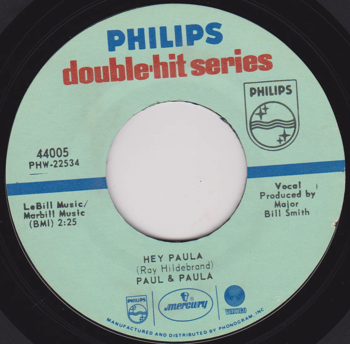 Paul & Paula – Hey Paula / Something Old, Something New 7" US vinyl single VG/-