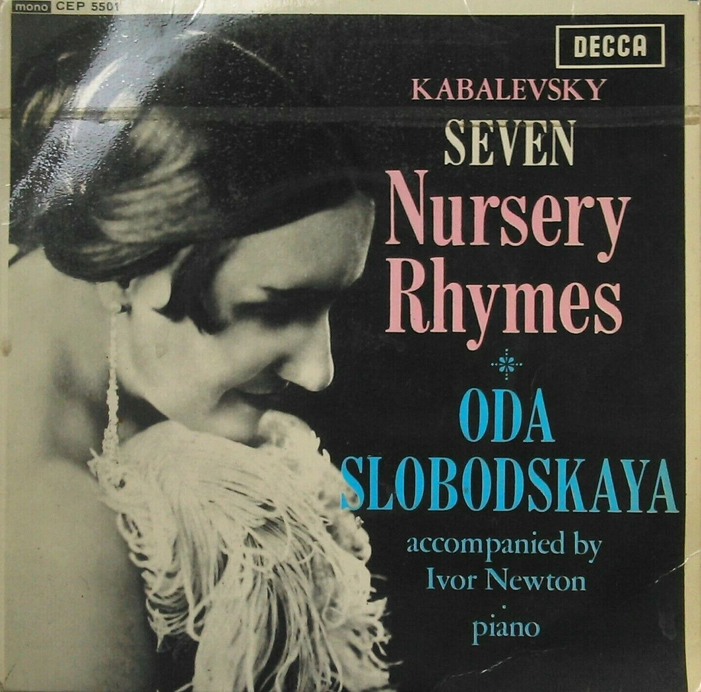  Oda Slobodskaya - Seven Nursery Rhymes (Decca, 1962) 7" vinyl EP VG/VG