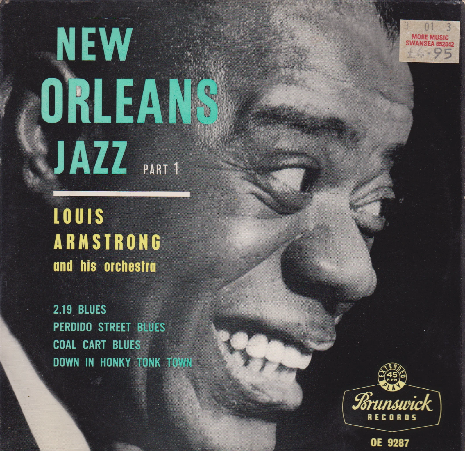 Louis Armstrong And His Orchestra ‎– New Orleans Jazz Part 1 7" vinyl EP VG/VG