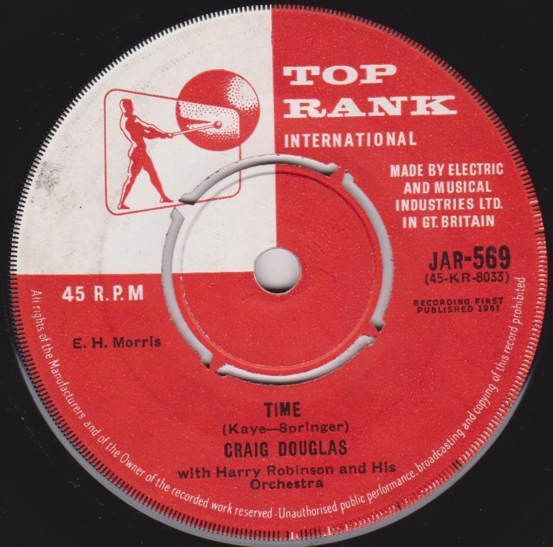 Craig Douglas - Time (Top Rank 1961) 7" vinyl single VG/-