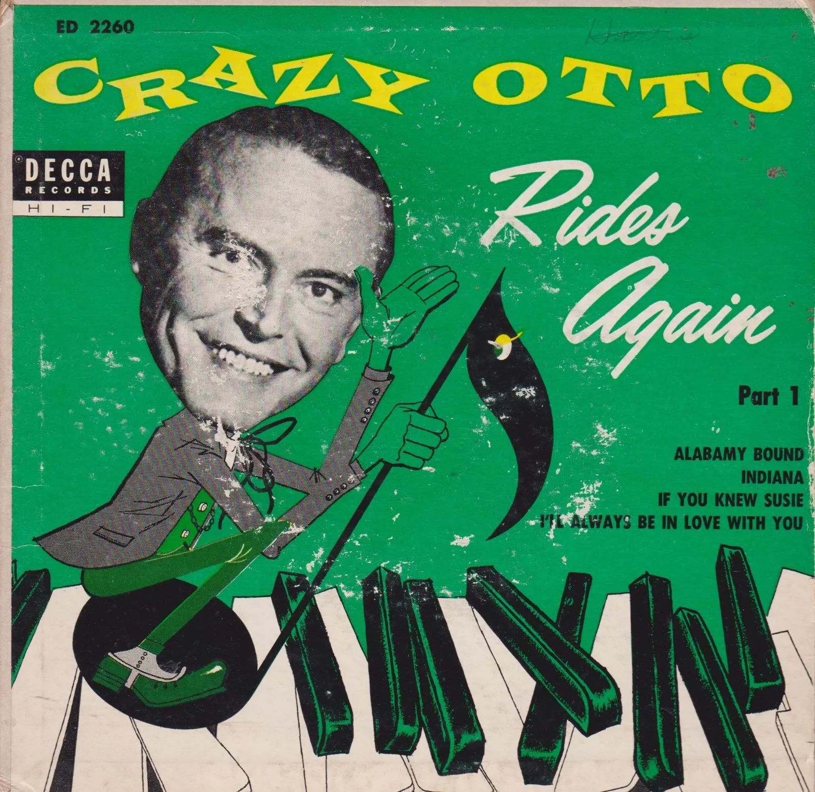 Crazy Otto – Crazy Otto Rides Again: Part 1 (Decca 1956) 7" vinyl P/S EP VG/VG