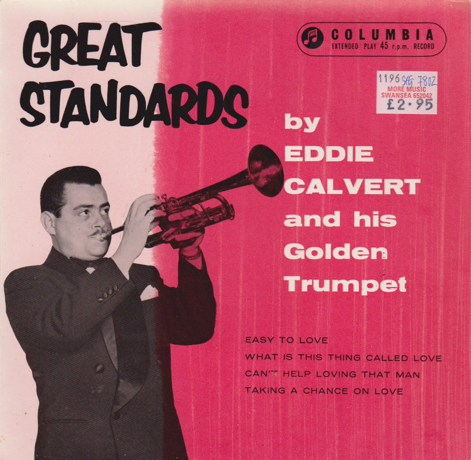Eddie Calvert ‎– Great Standards By Eddie Calvert (Columbia) 7" vinyl P/S EP VG