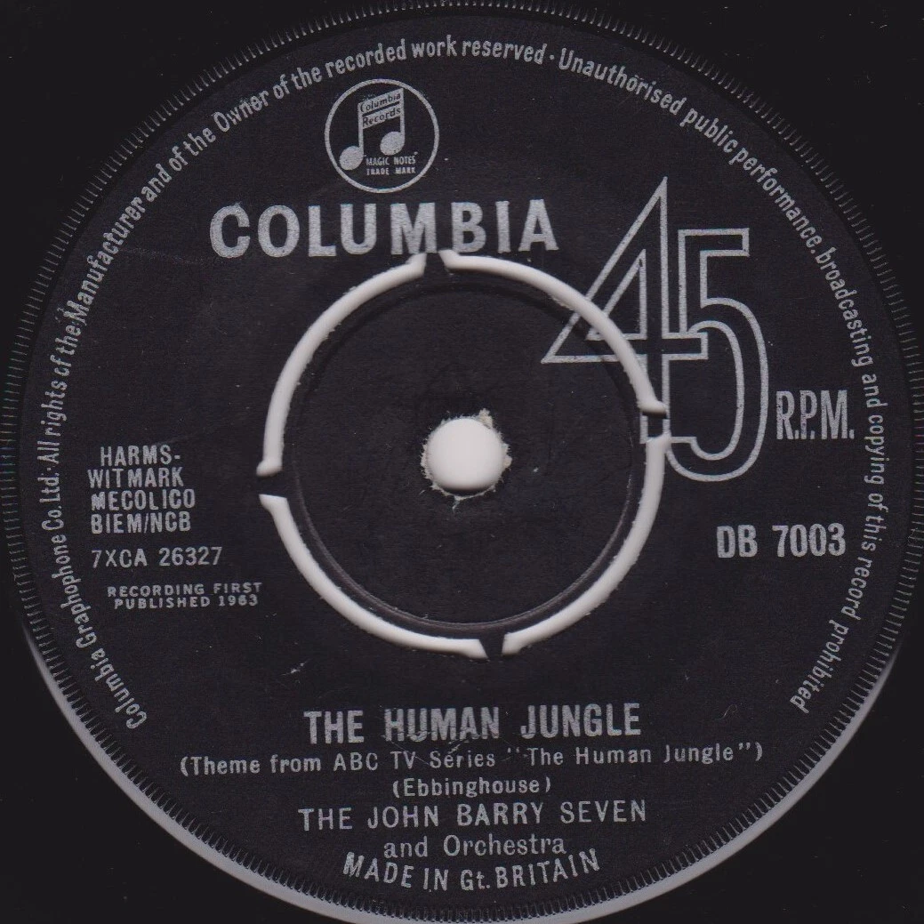 The John Barry Seven And Orchestra – The Human Jungle (1963) 7" vinyl single VG/