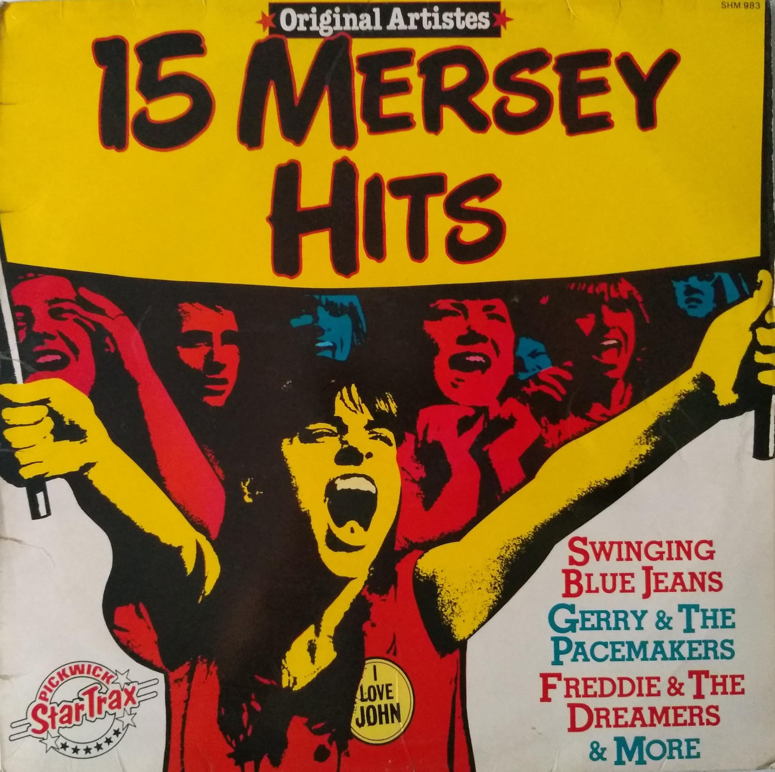 Various – 15 Mersey Hits (Pickwick 1976) 12" vinyl LP VG/VG